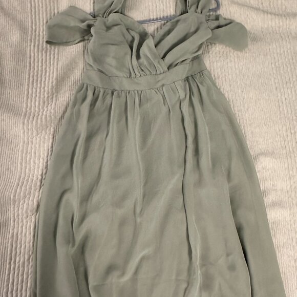 NWT Sweetheart A‑Line Chiffon Midi Dress • Size L • Fully Lined Elegant Midi - Picture 5 of 5